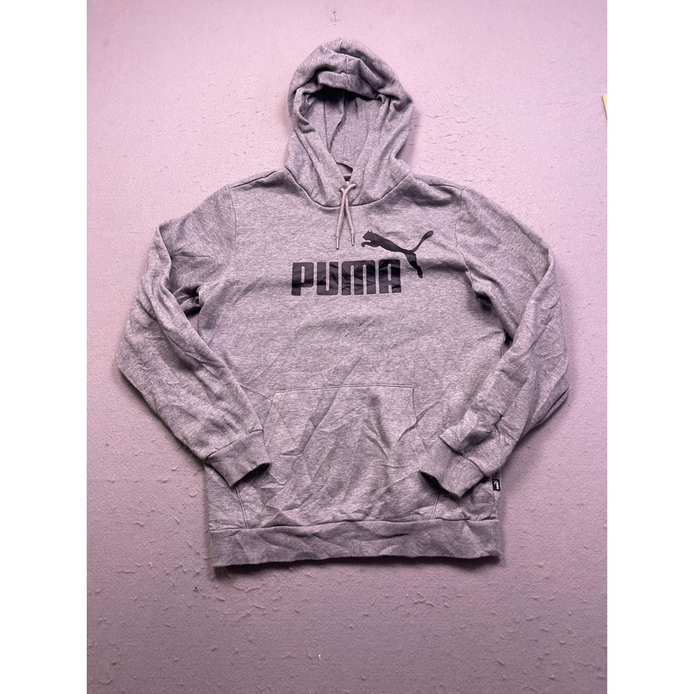 Puma Hoodie Cotton Blend Gray Small US Small EU Mens